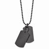 Stainless Steel Black IP Double Dogtag Necklace
