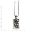 Stainless Steel Antiqued Fleur De Lis Dog Tag