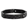 Stainless Steel Polished Black IP-Plated Link Bracelet