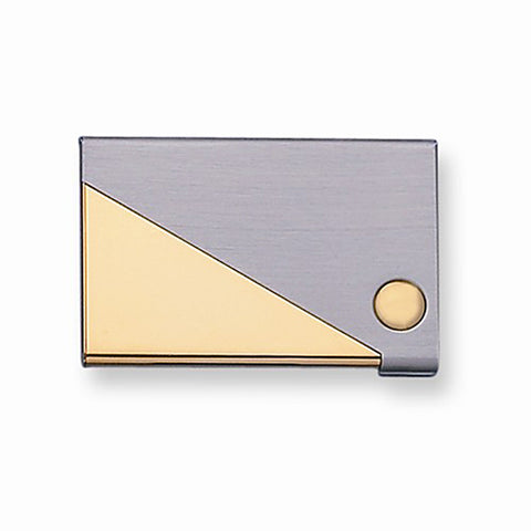 Brass Two-Tone Business Card Case